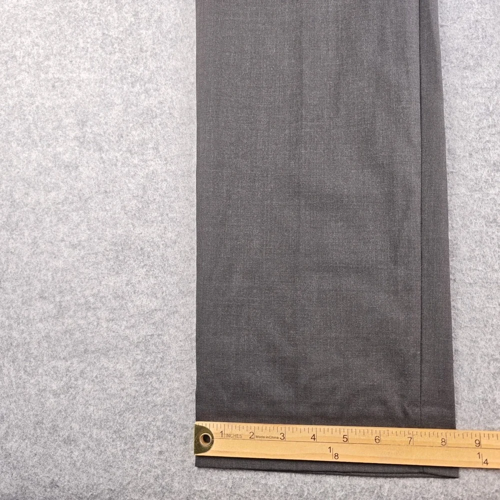 Banana Republic Dress Pants Mens 34x32 Modern Slim Fit 100% Wool Gray Flat Front